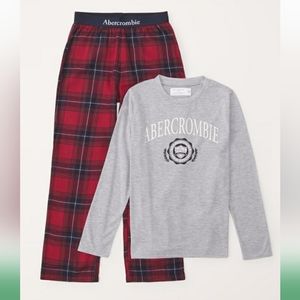 NWT Abercrombie Kids Boys Flannel Pajama Set